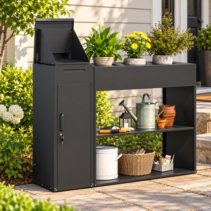 YODOLLA Package Delivery Box for Outside(Black,60.6’’x17.3’’x36.6’’)