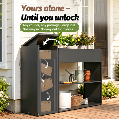 YODOLLA Package Delivery Box for Outside(Black,60.6’’x17.3’’x36.6’’)