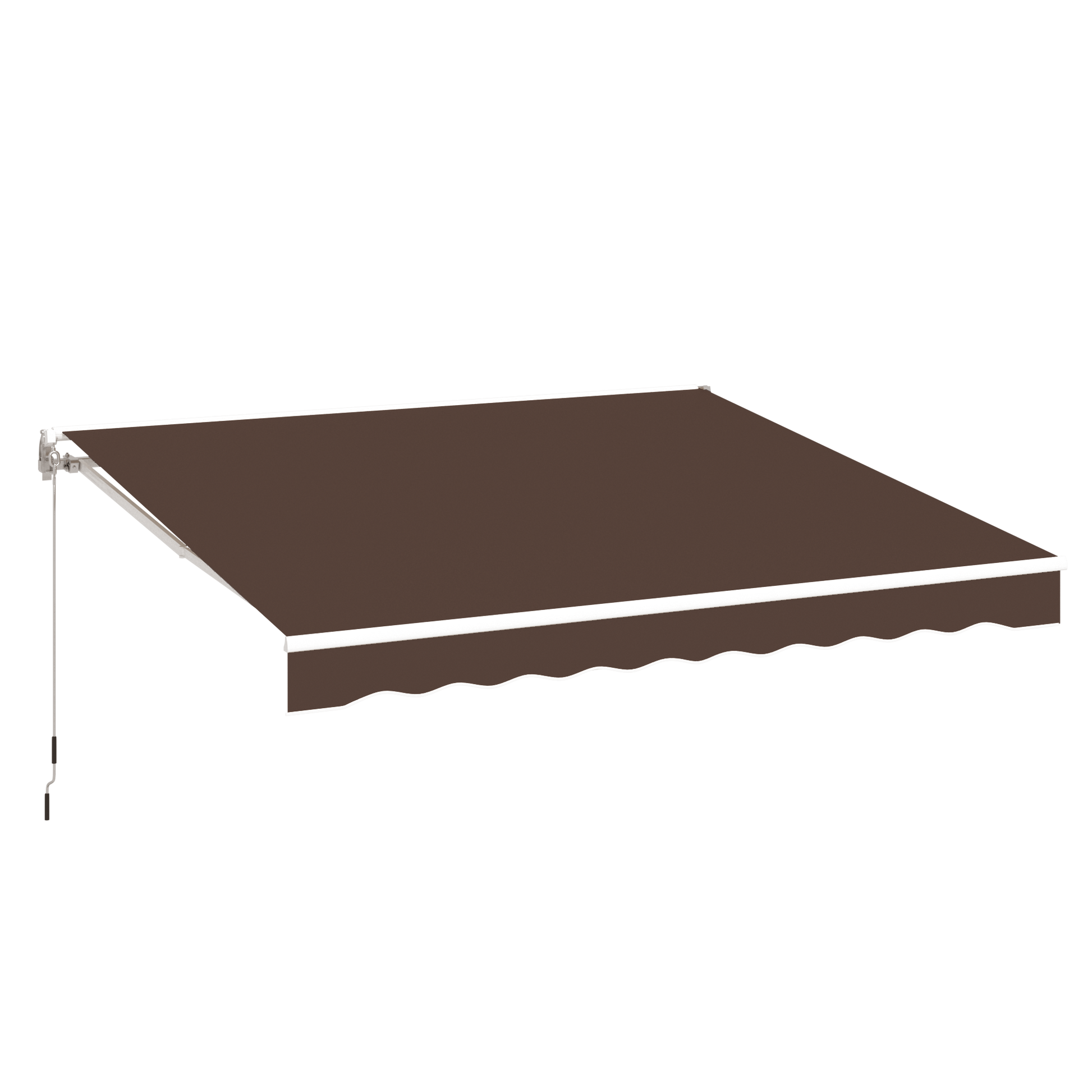 YODOLLA 10x8 retractable patio awning, brown.
