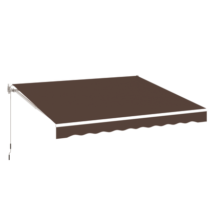 YODOLLA 10x8 retractable patio awning, brown.