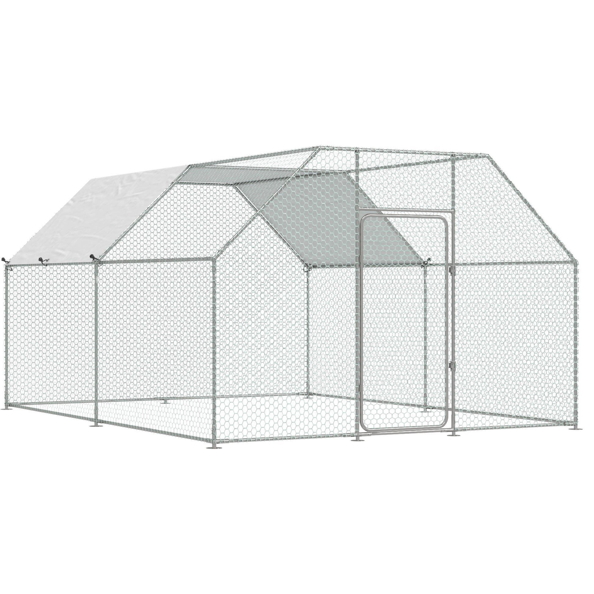 YODOLLA metal chicken coop with wire mesh