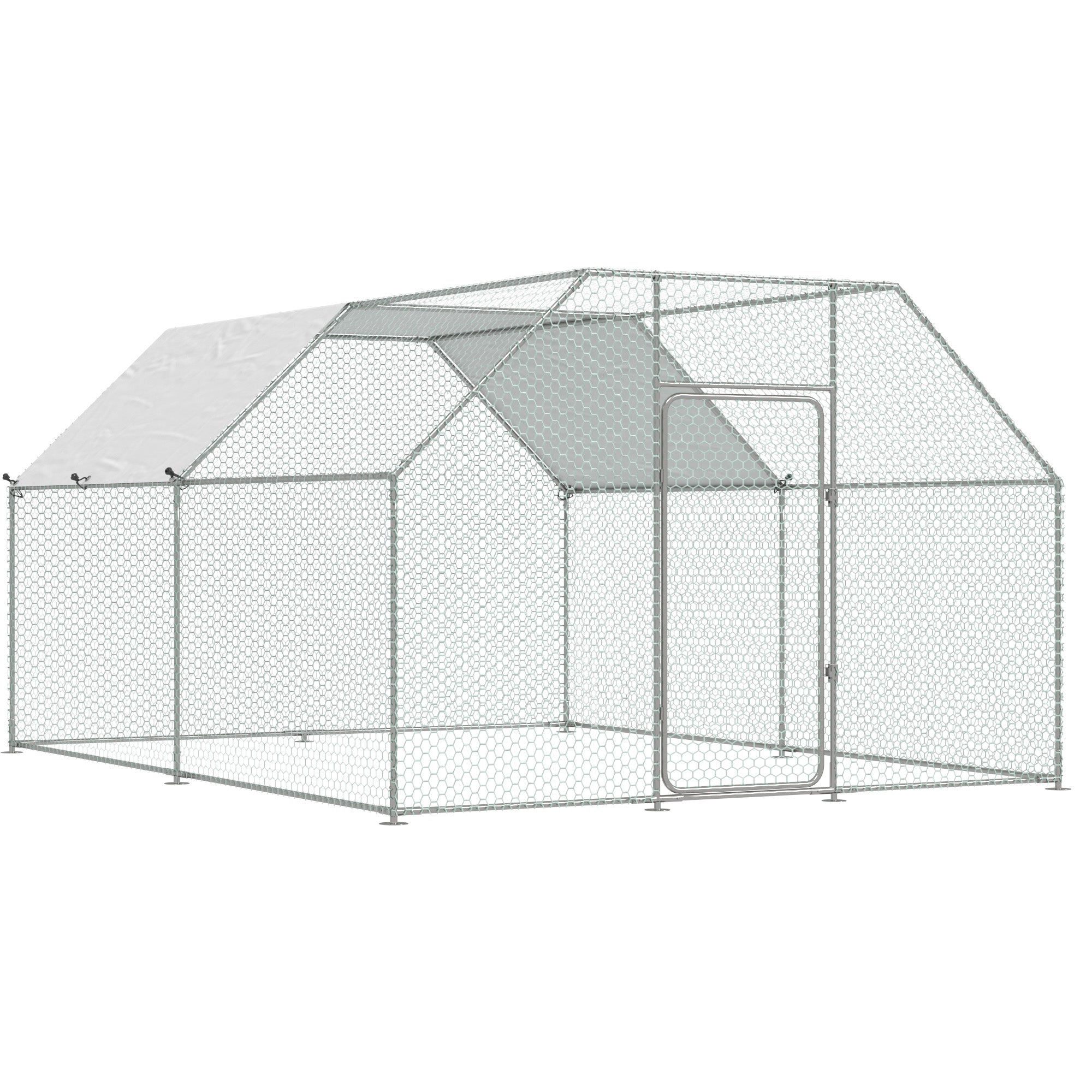YODOLLA metal chicken coop with wire mesh