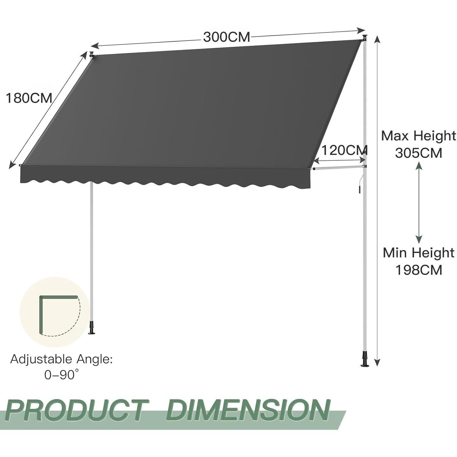 YODOLLA awning frame for durable outdoor coverage.