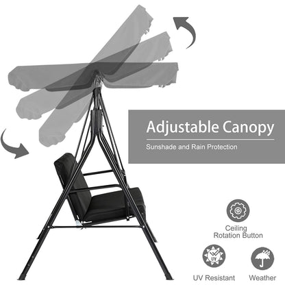 YODOLLA Black Patio Swing