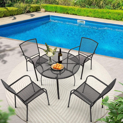 YODOLLA stackable patio chairs for convenience