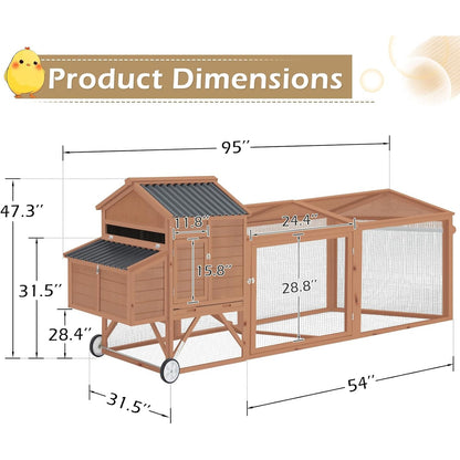 YODOLLA chicken coop size