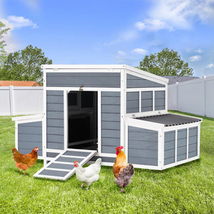 YODOLLA 56" Large Chicken House Hen House for 6 Chickens