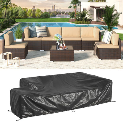 YODOLLA 7 PCS Patio Funriture Set with Coffee Table (7 pcs/with Cover)