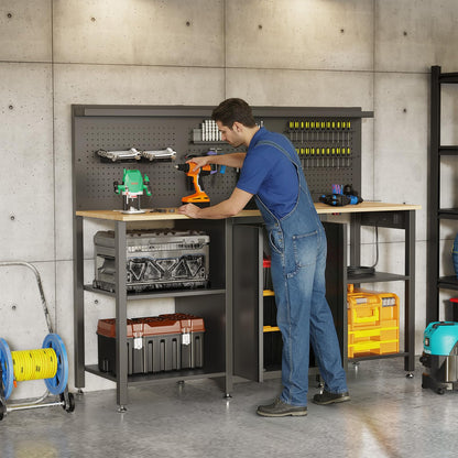 YODOLLA Garage Cabinet Storage System 2000LBS Heavy Duty Work Bench Table
