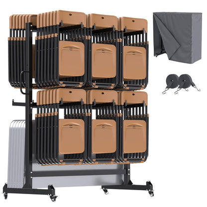 YODOLLA Folding Chair Rack 1080LBS Chair Cart