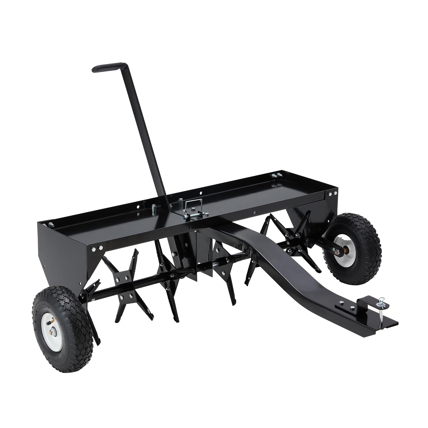 YODOLLA 40" Tow Behind Plug Aerator, Galvanized Steel Aerator Lawn Tool Tow Behind