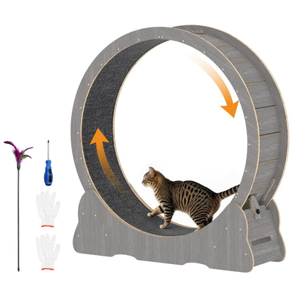 YODOLLA 43.3” Cat Exercise Running Wheel, Gray