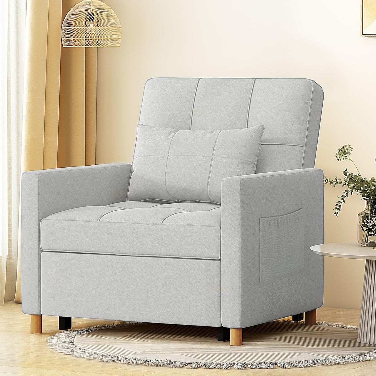 YODOLLA 3 in 1 Chair Bed Sleeper for Adults, Gray – Versatile Comfort ...