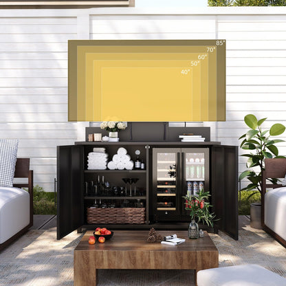 YODOLLA Outdoor Storage Cabinet with TV Mount for 40–85 Inch Tvs