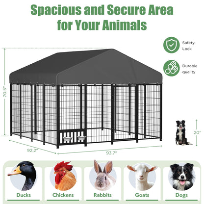 YODOLLA 8x8 Heavy Duty Outdoor Dog Kennel