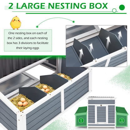 YODOLLA home chicken coop for 6 chickens.