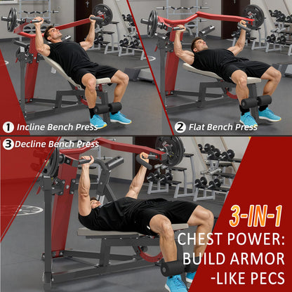 YODOLLA 3-in-1 Adjustable Weight Bench Chest Press Workout Machine