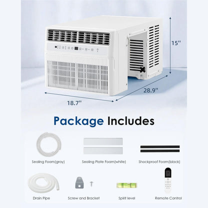 YODOLLA U-Shaped Window Air Conditioner, 12000 BTU AC Unit, Upgraded Front Panel +20% Airflow, Cools up to 350 Sq. Ft.