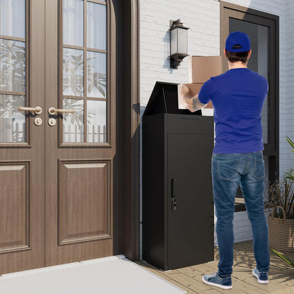 YODOLLA Package Delivery Box for Outside, Black (47.2"x17.7"x19.7")