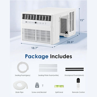 YODOLLA U-Shaped Window Air Conditioner, 10000 BTU AC Unit, Upgraded Front Panel +20% Airflow