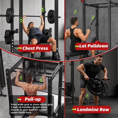 YODOLLA Commercial Power Cage, Multi-Function Power Rack