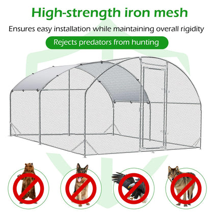 YODOLLA 4m Chicken Coop with Wire Mesh