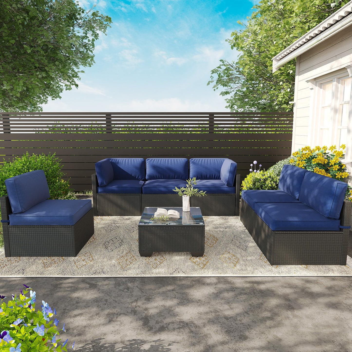 YODOLLA Outdoor Cushions for Patio Furniture 14PCS