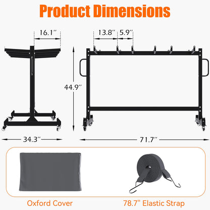 YODOLLA Folding Chair Rack Heavy Duty 540LBS Chair Cart