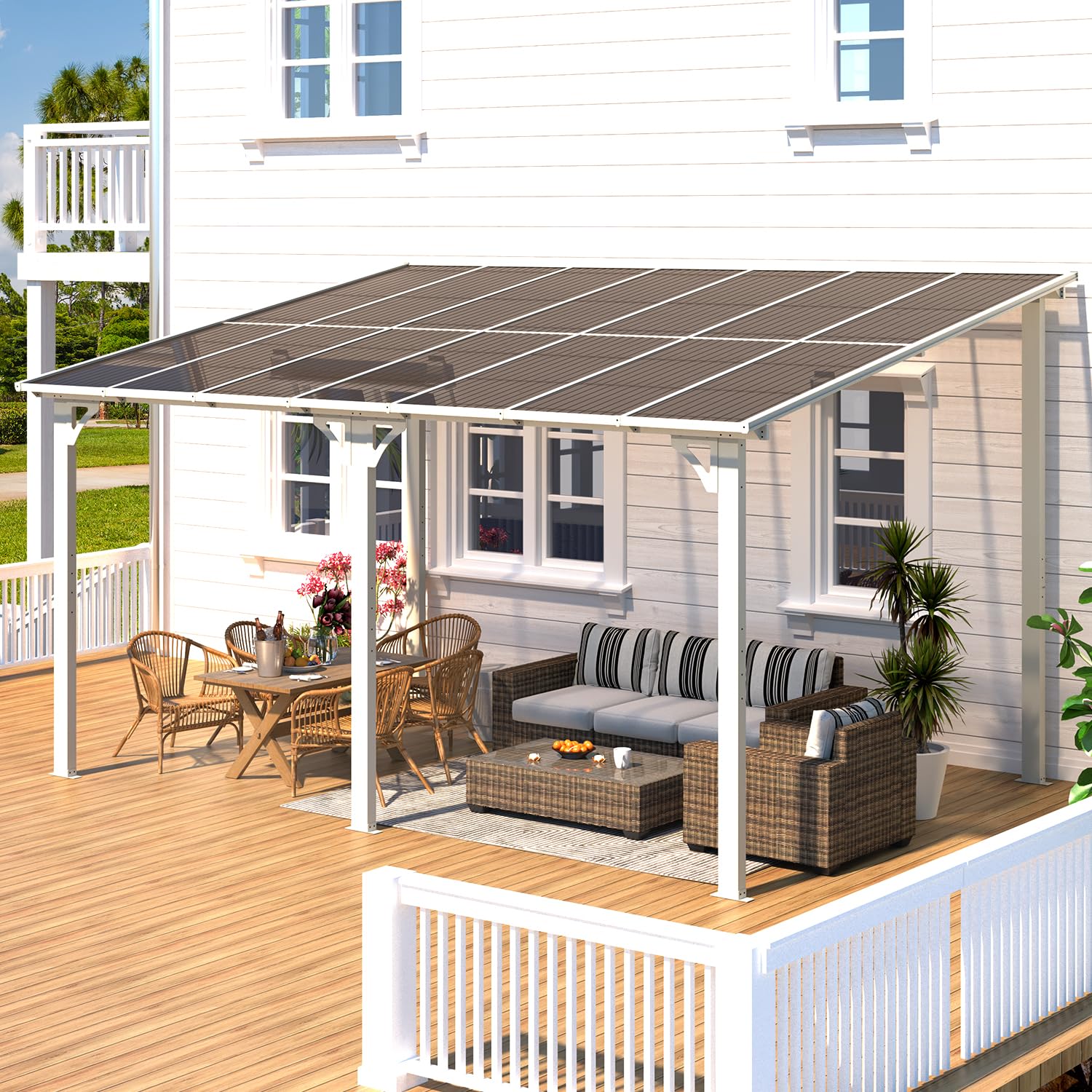 YODOLLA 10x14 Patio Gazebo with Hard Top