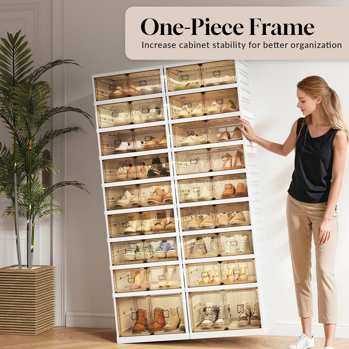 YODOLLA 9-Tier Foldable Shoe Rack Organizer, 36 Pairs Shoe Cabinet