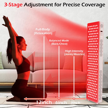 YODOLLA Red Light Therapy, 180 LEDs, 5 Wavelengths Red 660nm & Near Infrared 850nm Light Therapy Panel