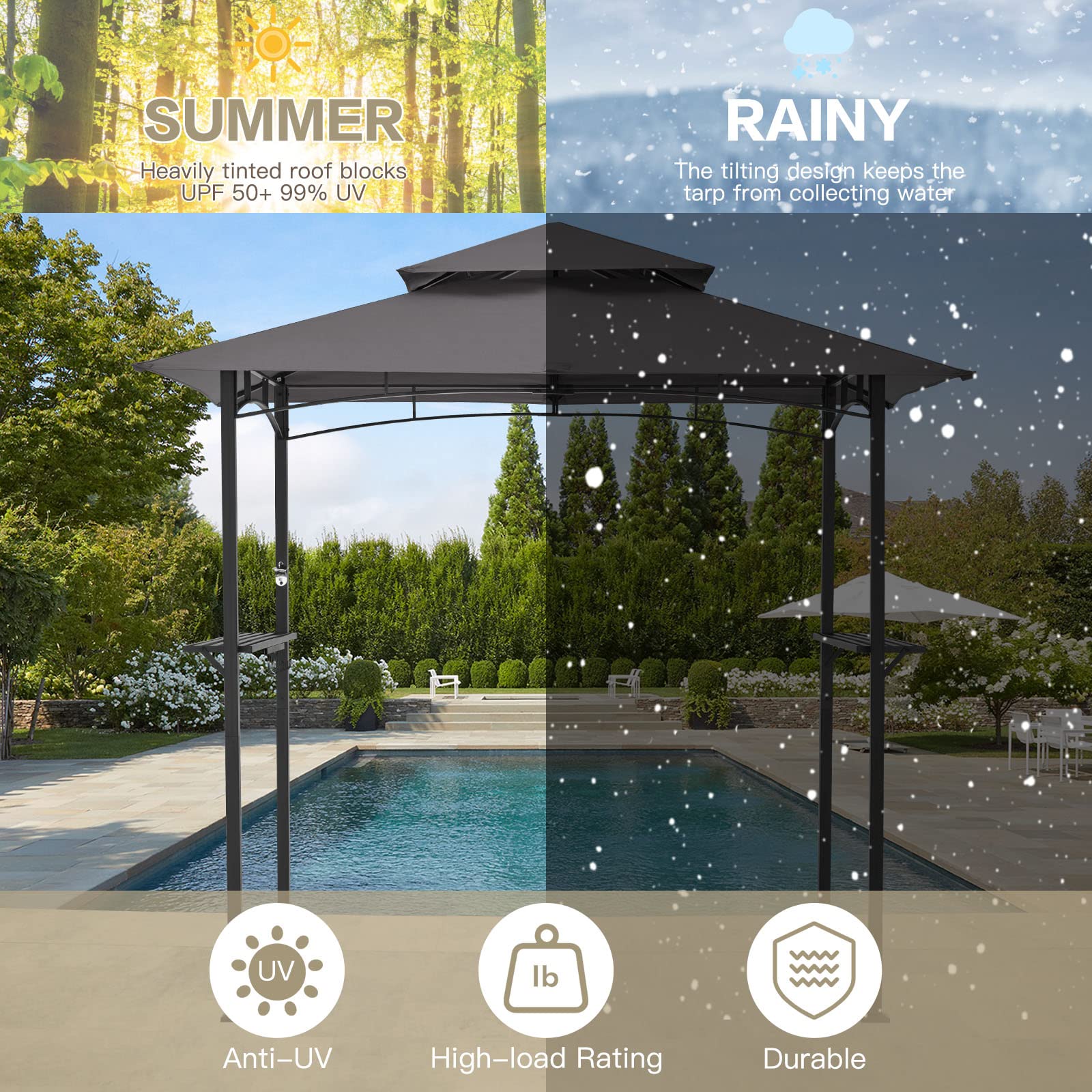 YODOLLA BBQ Grill Canopy Gazebo