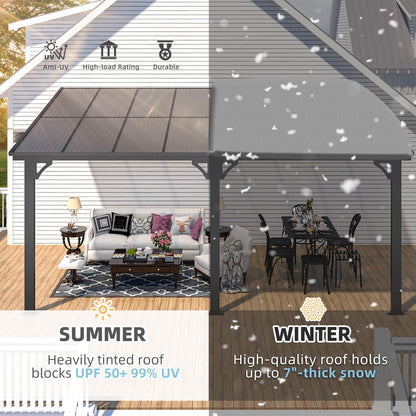 YODOLLA 16' x 10' Adjustable Height Outdoor Lean to Gazebo Pergola