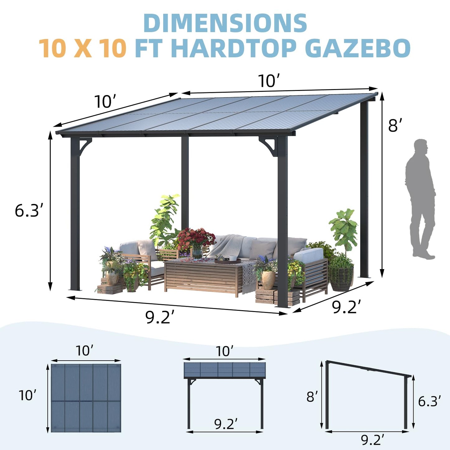 YODOLLA backyard gazebo.