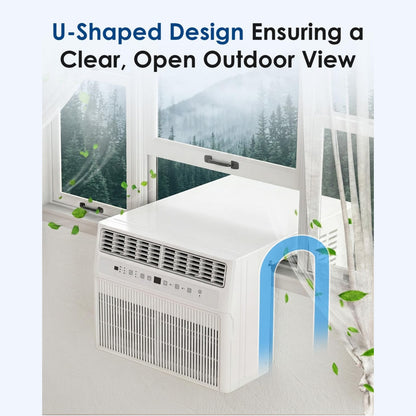 YODOLLA U-Shaped Window Air Conditioner, 10000 BTU AC Unit, Upgraded Front Panel +20% Airflow