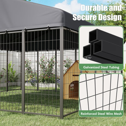 YODOLLA 10x10 Heavy Duty Outdoor Dog Kennel