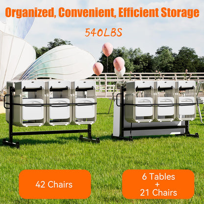 YODOLLA Folding Chair Rack Heavy Duty 540LBS Chair Cart