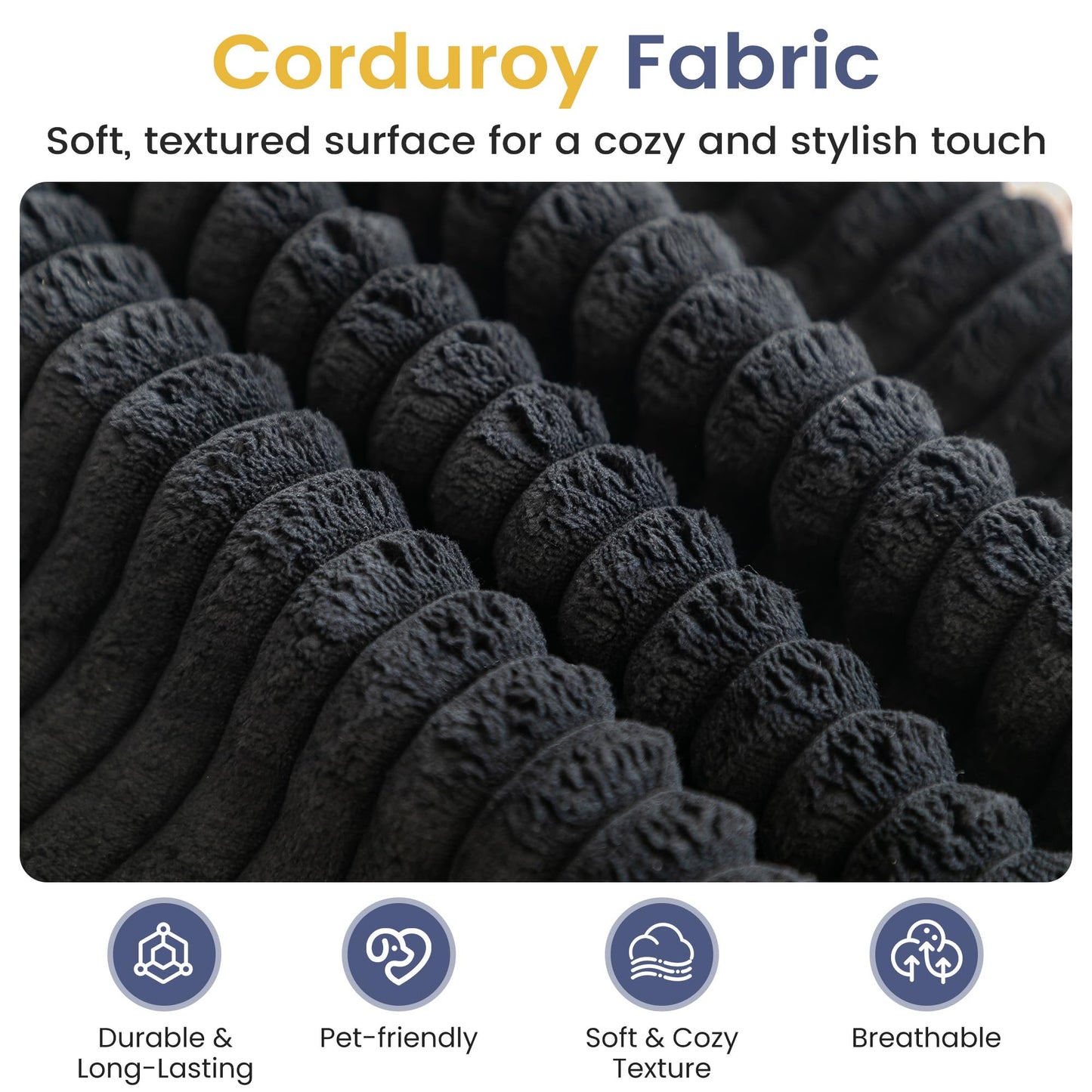 YODOLLA 110" L Shaped Modular Sectional Sofa Cloud Boneless Couch