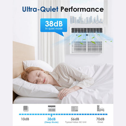 YODOLLA U-Shaped Window Air Conditioner, 12000 BTU AC Unit, Upgraded Front Panel +20% Airflow, Cools up to 350 Sq. Ft.
