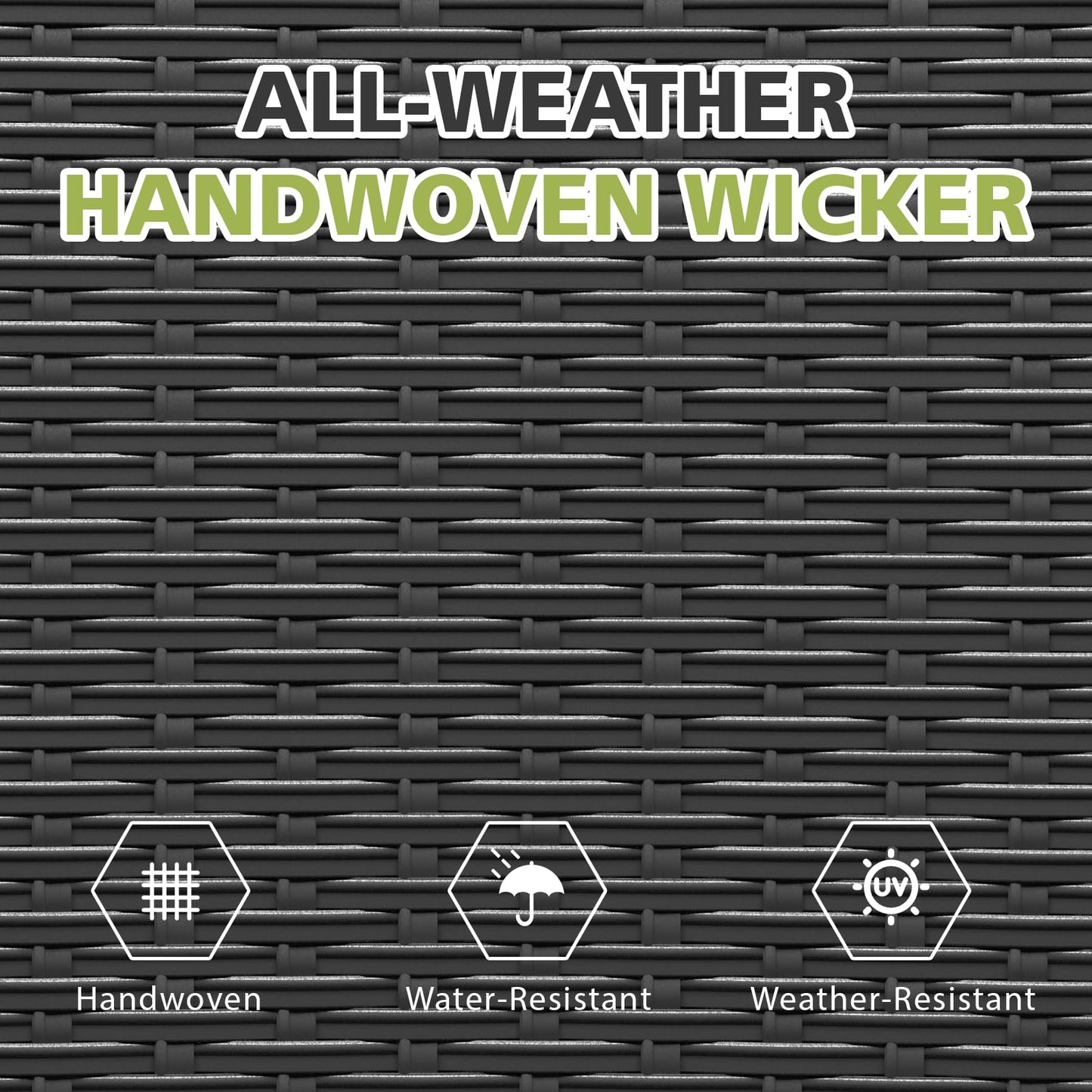 YODOLLA Outdoor Rattan Patio Chairs with Armrests and Metal Frame (4pcs)