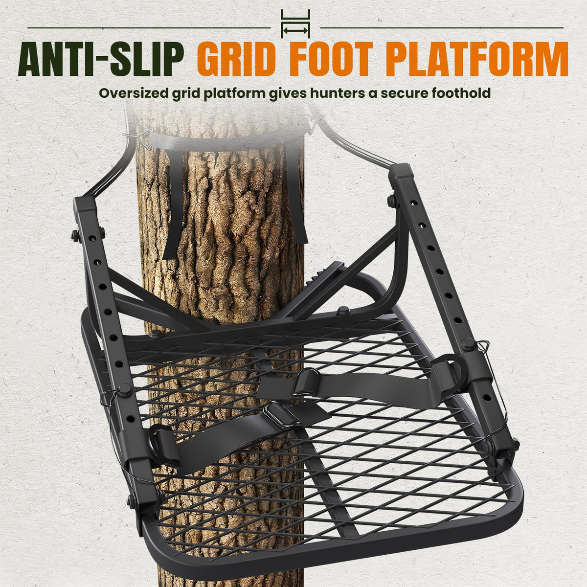 YODOLLA Ladder/Hang-on Tree Stand, Heavy-Duty Portable Steel Hunting Tree Stand