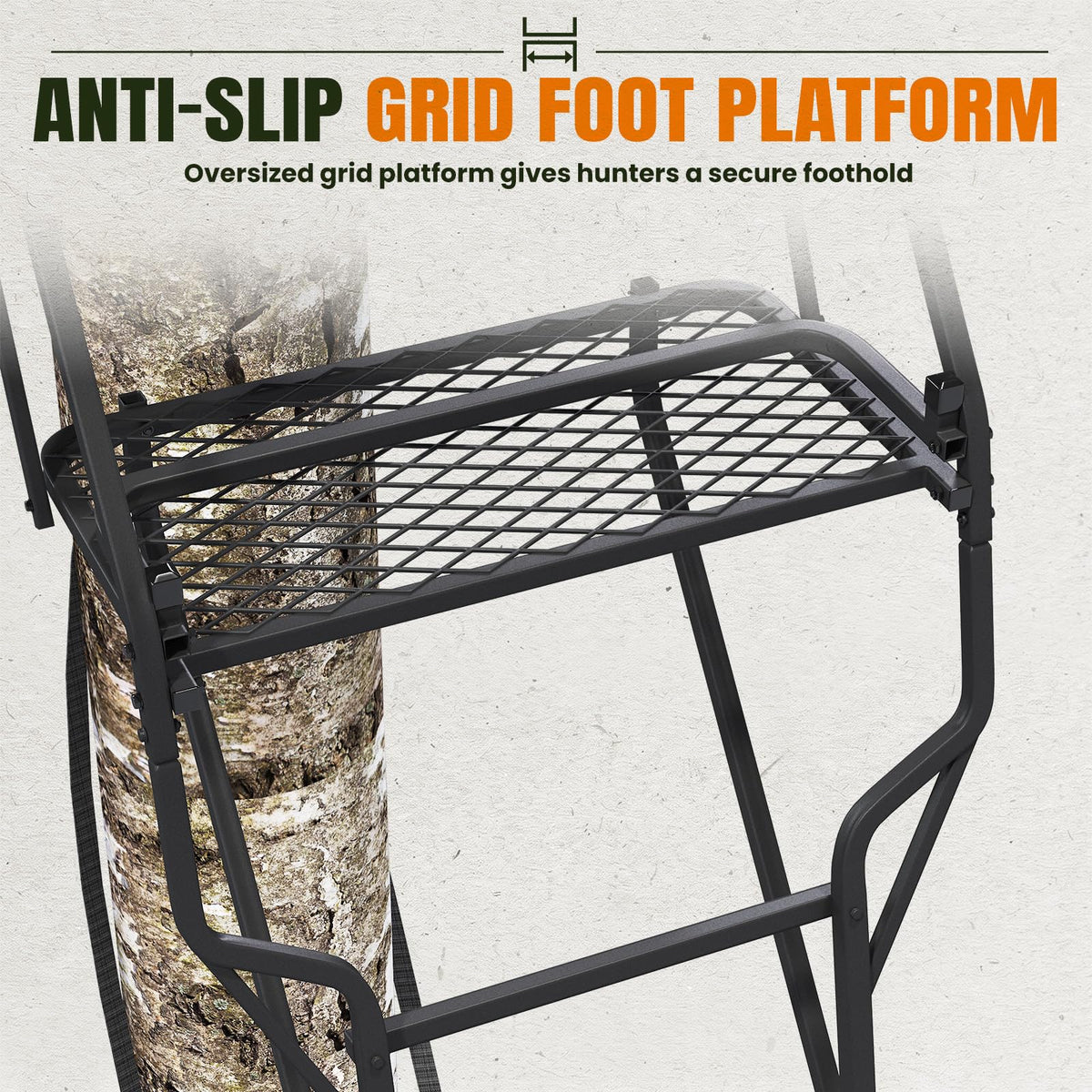 YODOLLA Ladder/Hang-on Tree Stand, Heavy-Duty Portable Steel Hunting Tree Stand