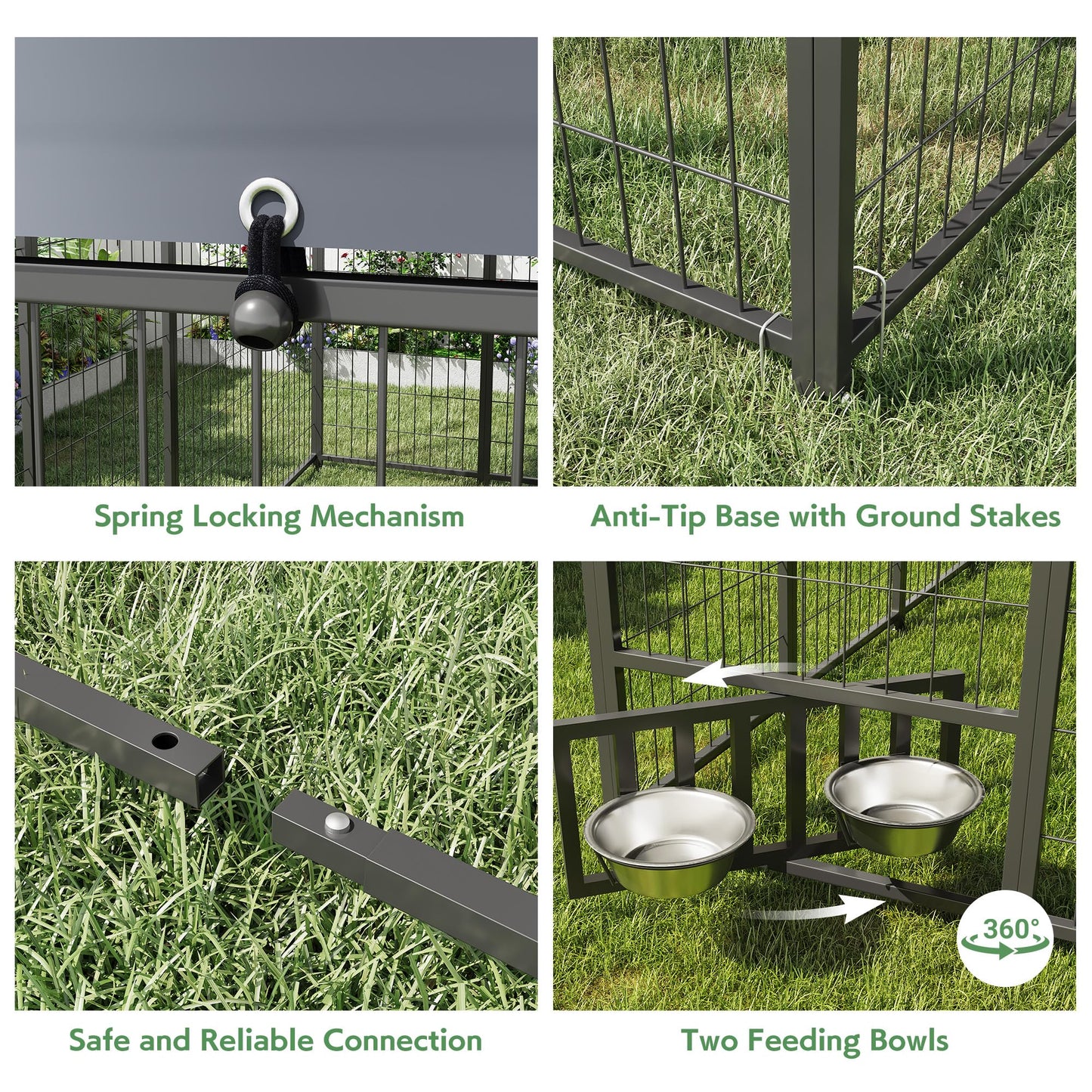 YODOLLA 10x10 Heavy Duty Outdoor Dog Kennel