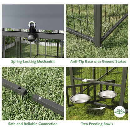 YODOLLA 10x10 Heavy Duty Outdoor Dog Kennel