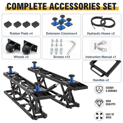 YODOLLA 7000 LBS Portable Car Lift for Home Garage Heavy-Duty Hydraulic Quick Jack
