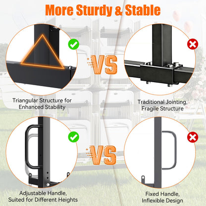 YODOLLA Folding Chair Rack Heavy Duty 540LBS Chair Cart