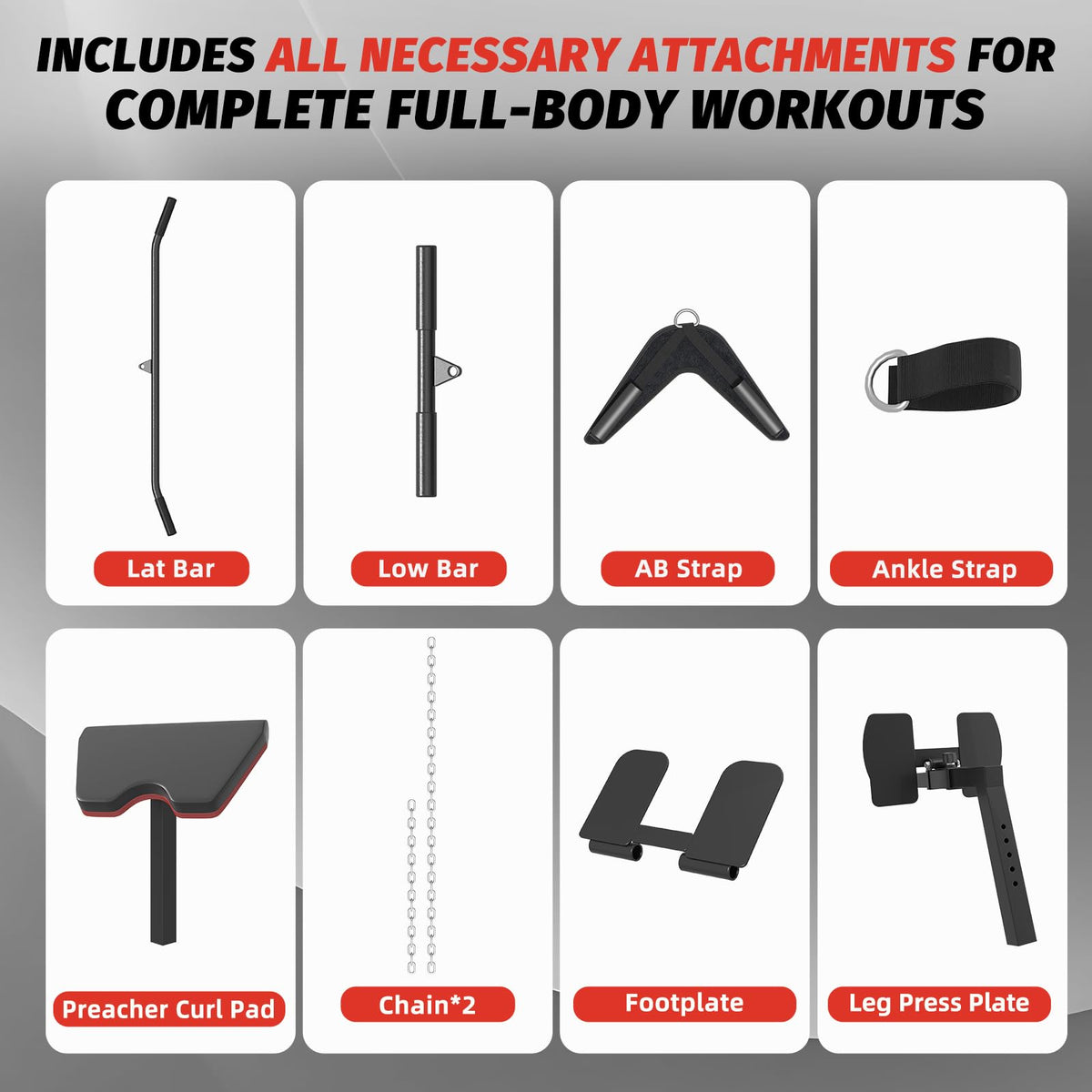 YODOLLA Workout Station with Leg Press, Multifunctional Home Gym Equipment