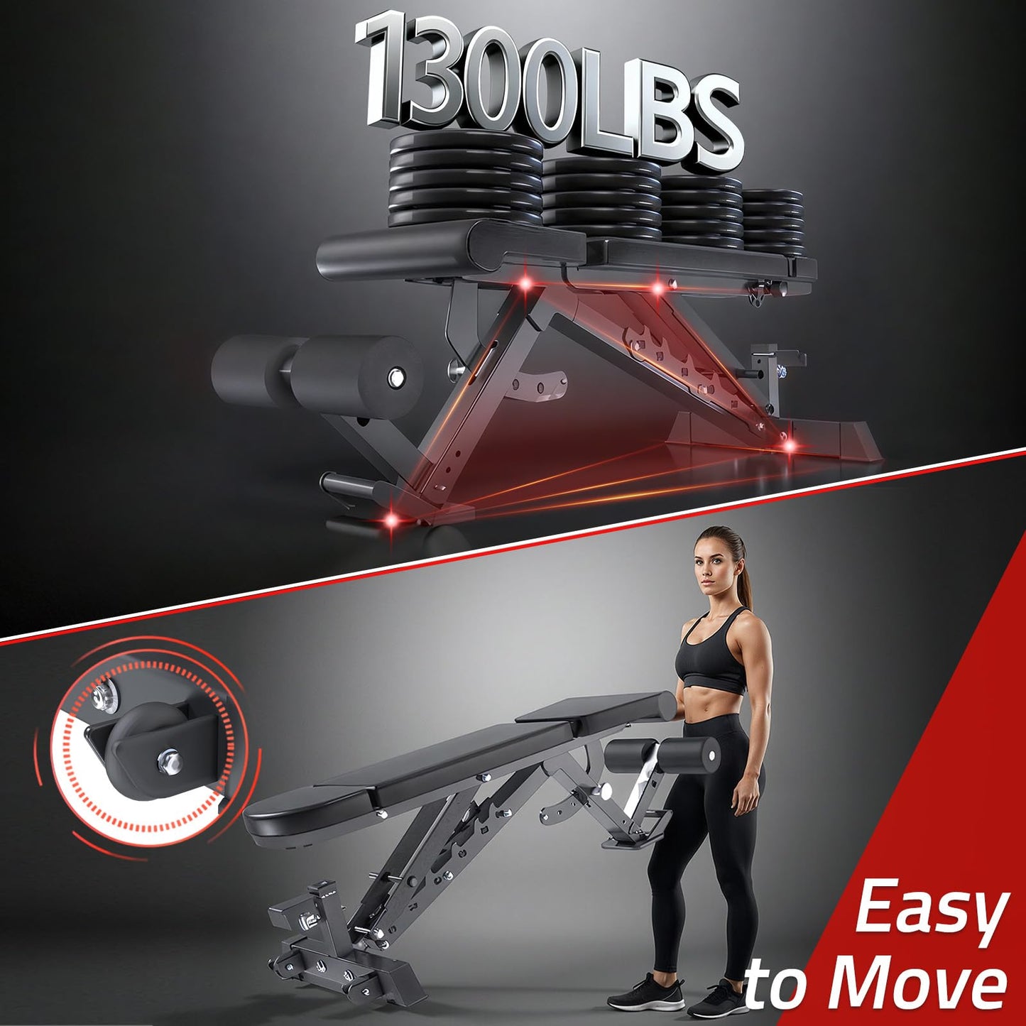 YODOLLA Adjustable Weight Bench