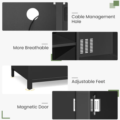 YODOLLA Outdoor Storage Cabinet with TV Mount for 40–85 Inch Tvs