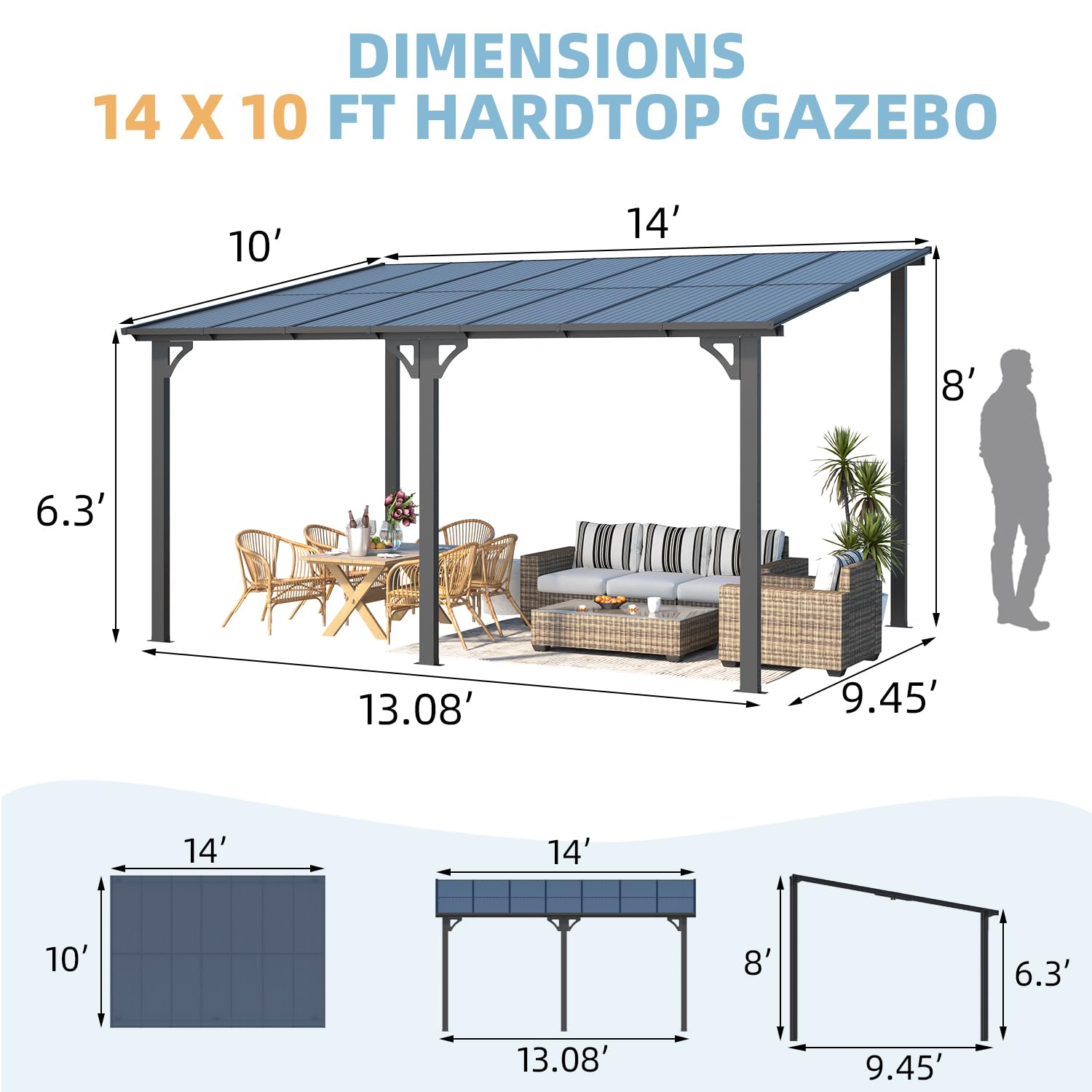 YODOLLA backyard gazebo.